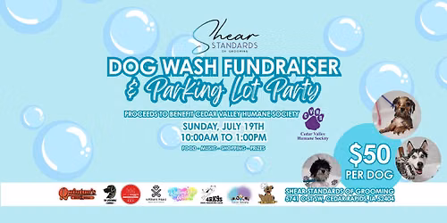 Dog Wash Fundraiser & Parking Lot Party \ud83d\udc3e