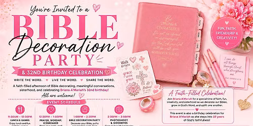 Bible Decoration Party | For Christian Women | Faith, Fun And Fellowship