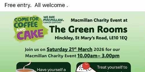 Macmillan coffee cake and craft fair 
