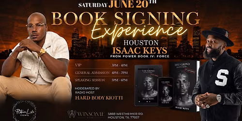 BOOK SIGNING WITH ISAAC KEYS- HOUSTON