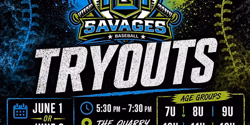 Mississippi Savages Baseball Tryouts (2026\u20132027 Season)