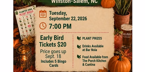 Planted Soul Plant Bingo @ Bar Nola