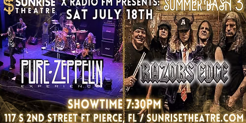 PURE ZEPPELIN AND RAZORS EDGE AC\/DC TRIBUTE 2 ROCK ICONS ONE NIGHT ONLY