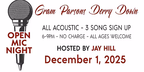 Open Mic Night Gram Parsons Derry Down