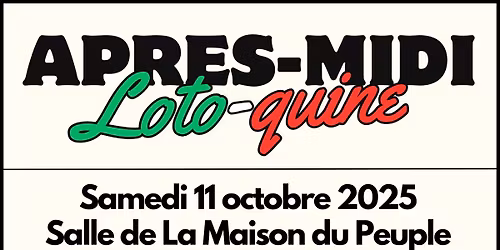APRES-MIDI LOTO-QUINE AU PROFIT DU REFUGE