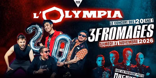 LES 3 FROMAGES \u00c0 L'OLYMPIA | 7 NOVEMBRE 2026