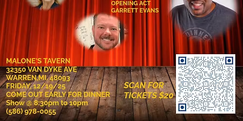 A Night Of Comedy @ Malone's Tavern