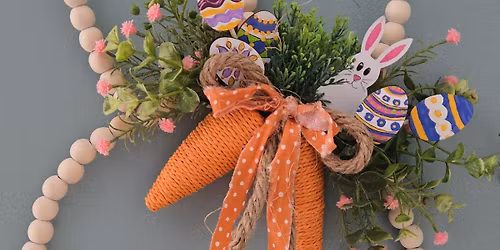 17" Beaded Bunny Wreath