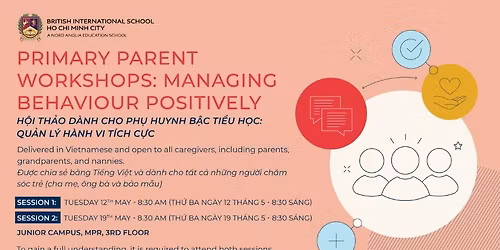 Primary Parent Workshops: Managing Behaviour Positively