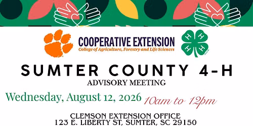 Sumter County 4-H Advisory Board Meeting 2026