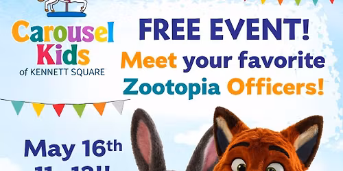 FREE EVENT- Zootopia Characters Judy & Nick!!! 