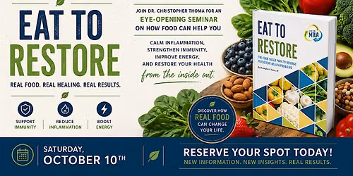 Eat to Restore- The Food-Based Path to Reverse persistent health problems