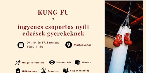 KUNG FU ny\u00edlt edz\u00e9s gyermekeknek Martonv\u00e1s\u00e1ron