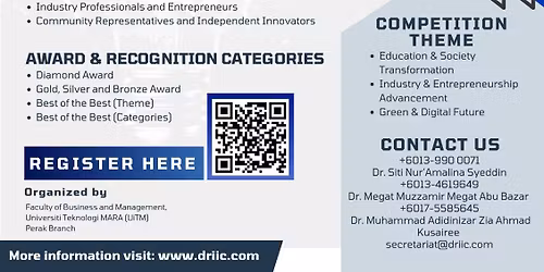 Darul Ridzuan International Innovation & Invention Competition (DRIIC) 2026
