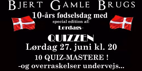 F\u00f8dselsdags-QUIZZEN med 10 quiz-mastere