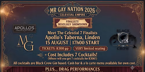 Mr Gay Nation SA Finalists Mixology Showdown Fundraiser