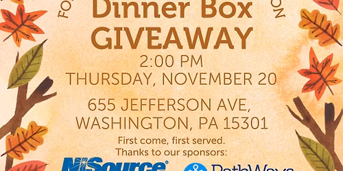 Turkey Dinner Box Giveaway - WASHINGTON, PA