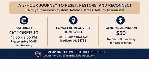 Nervous System Reset Experience | Huntsville, Alabama | Breathwork & Sound