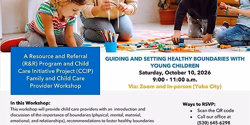 Guiding and Setting Healthy Boundaries with Young Children (In-Person YC)