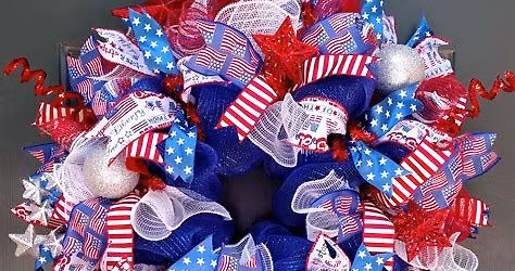 Americana Ribbon Wreath Craft Class Workshop