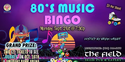 80'S MUSIC BINGO