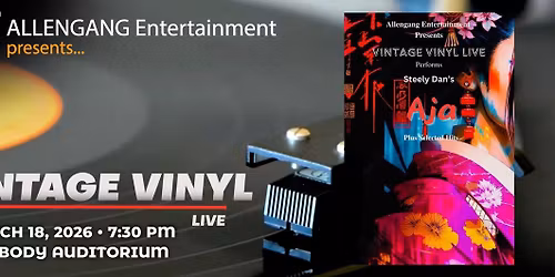 Vintage Vinyl Live Steely Dan Aja Album