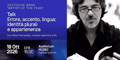 TALK \u2013 ERRORE, ACCENTO, LINGUA: IDENTIT\u00c0 PLURALI E APPARTENENZA