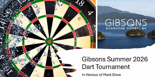 Gibsons Summer 2026 Dart Tournament 