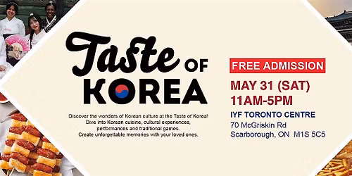 2026 Taste of Korea in TORONTO