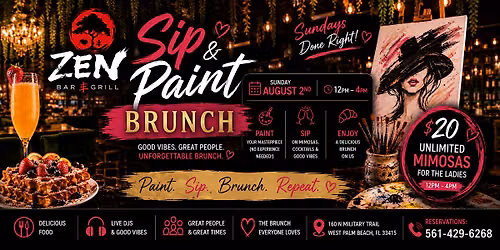 Sip N Paint Brunch At Zen