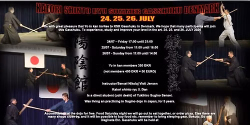 KATORI SHINTO RYU SUMMER GASSHUKU DENMARK