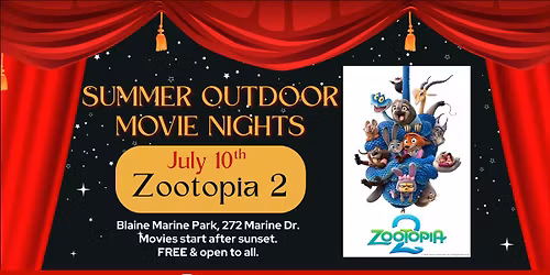 Summer Outdoor Movie Night - Zootopia 2