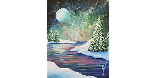 The Colors of a Cosmic Winter Eve - Paint and Sip in Denver | Classpop!\u2122