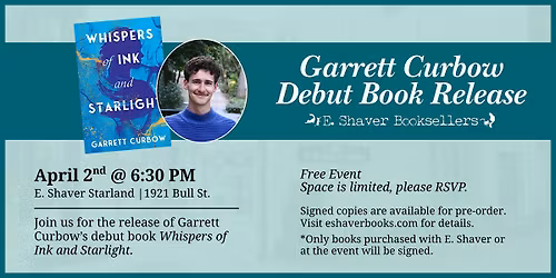Garrett Curbow Debut Book Release