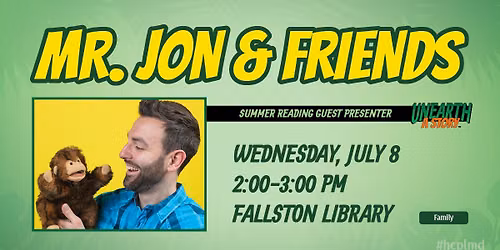 Summer Reading Guest Presenter Mr. Jon & Friends