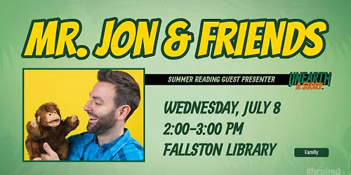 Summer Reading Guest Presenter Mr. Jon & Friends