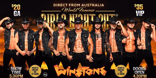 Sep 13th: San Diego, CA - GIRLS NIGHT OUT\u00ae AUSTRALIAN TAKEOVER at Winston's