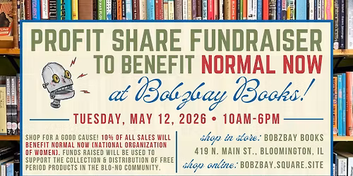 Profit Share Fundraiser for Normal NOW at Bobzbay Books