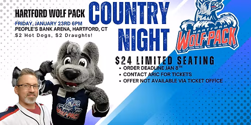 Hartford Wolf Pack Hockey - Country Night