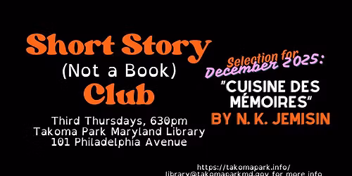 Short Story (Not a Book) Club: "Cuisine des M\u00e9moires," by N. K. Jemisin