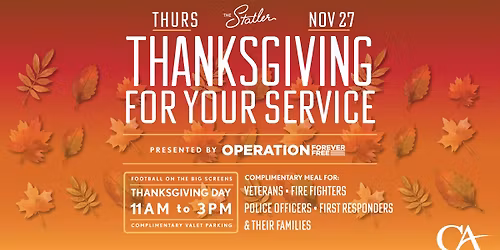 Thanksgiving For Your Service at The Statler