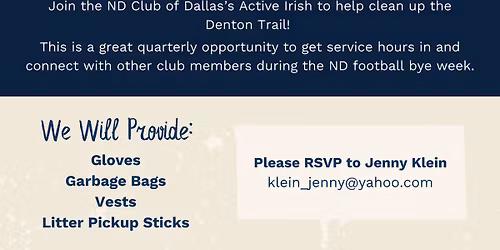 ND Club of Dallas- Keep Denton Beautiful Community Service