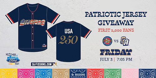 7\/3 - Patriotic Jersey Giveaway vs. Amarillo