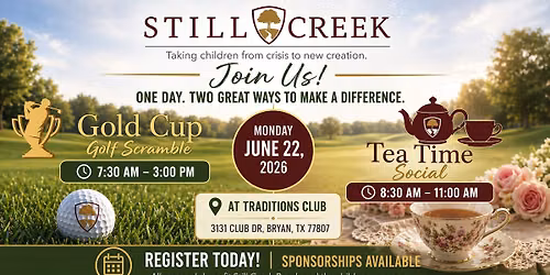 Gold Cup Golf Scramble & Tea Time Social