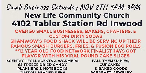 Small Biz Saturday Craft & Vendor Bazaar