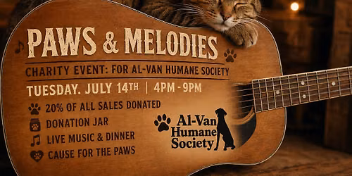 Paws & Melodies: A Benefit for Al-Van Humane Society