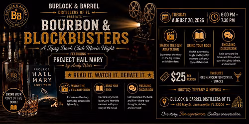 Bourbon & Blockbusters: A Tipsy Book Club Movie Night