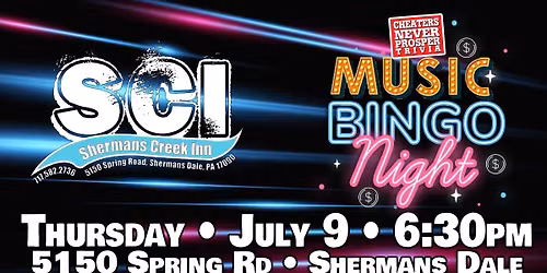 Music Bingo at Shermans Creek Inn - Sherman's Dale