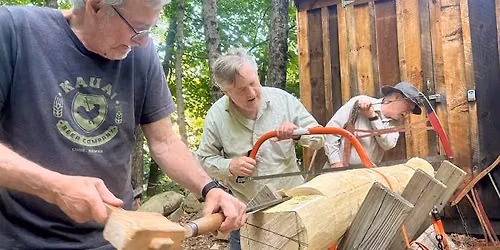 Volunteer Sign & Timber-hewing Evening