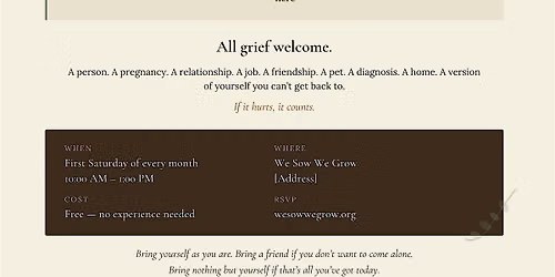 Tend & Mend: A Monthly Grief Day on the Farm